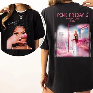 Nicki Minaj Tour 2024 Pink Friday 2 Sided Music Fan T-Shirt